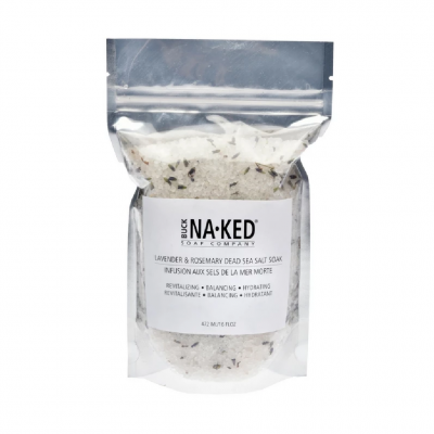 Lavender + Rosemary Dead Sea Salt Soak - Buck Naked 472ml